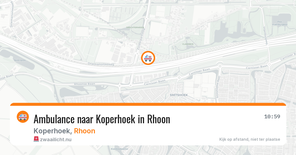 Ambulance naar Koperhoek in Rhoon — 5 jun 2026