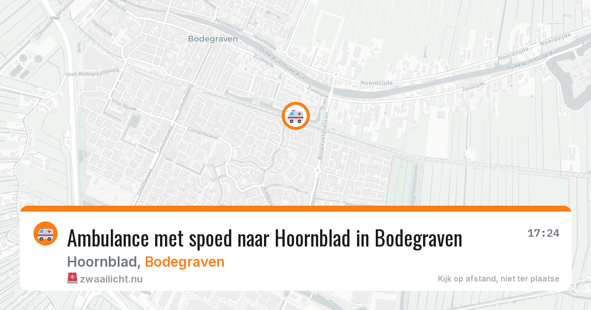 Ambulance met spoed naar Hoornblad in Bodegraven — 9 jul 2026