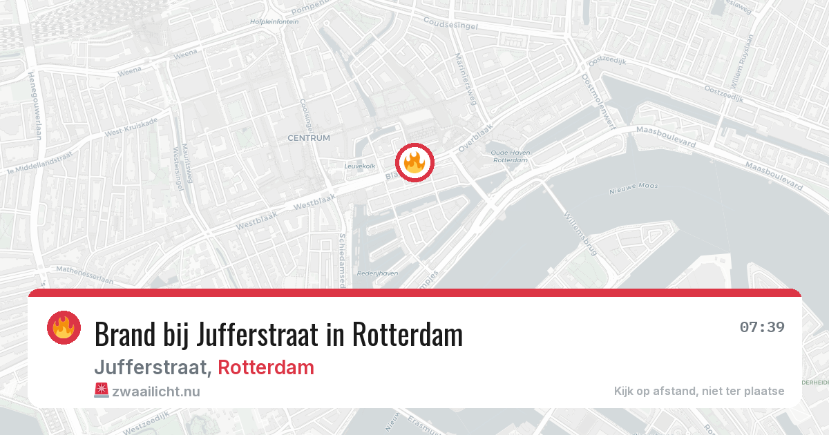 Brand bij Jufferstraat in Rotterdam — 1 apr 2026