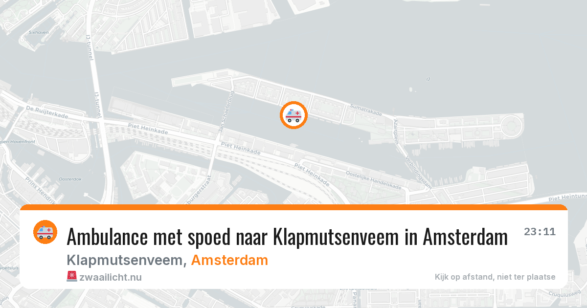 Ambulance met spoed naar Klapmutsenveem in Amsterdam — 21 jul 2026