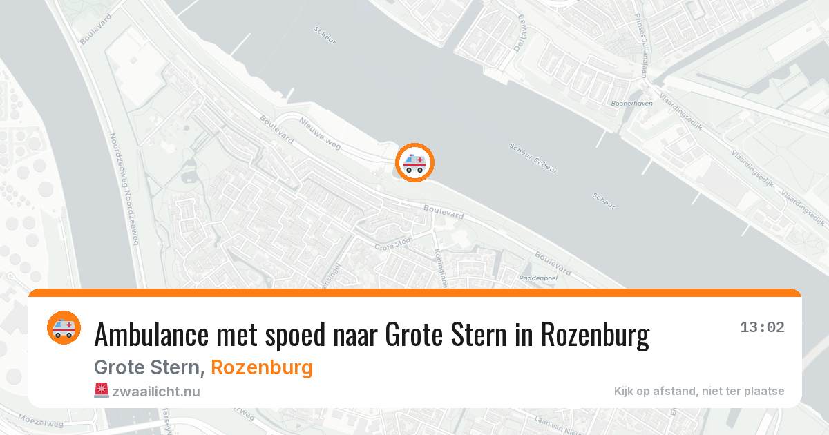 Ambulance met spoed naar Grote Stern in Rozenburg — 25 apr 2026