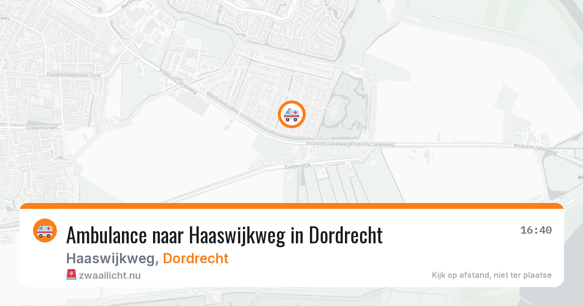 Ambulance naar Haaswijkweg in Dordrecht — 9 apr 2026