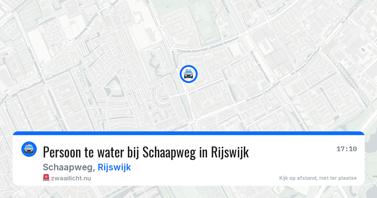 Persoon te water bij Schaapweg in Rijswijk — 26 jul 2026