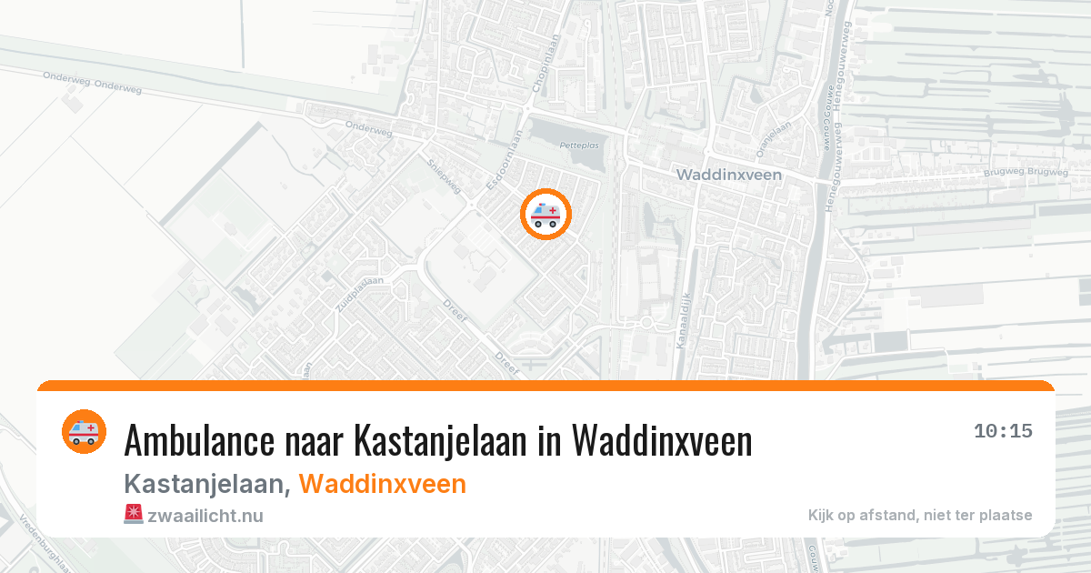 Ambulance naar Kastanjelaan in Waddinxveen — 9 mei 2026