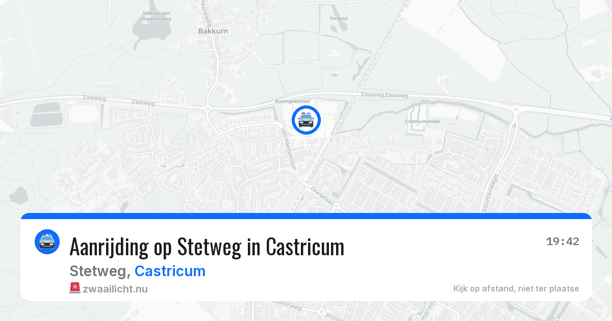 Aanrijding op Stetweg in Castricum — 19 mrt 2026