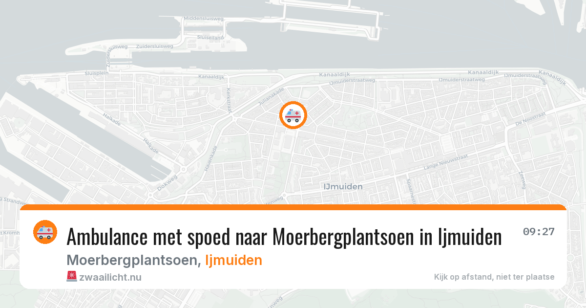 Ambulance met spoed naar Moerbergplantsoen in Ijmuiden — 6 apr 2026