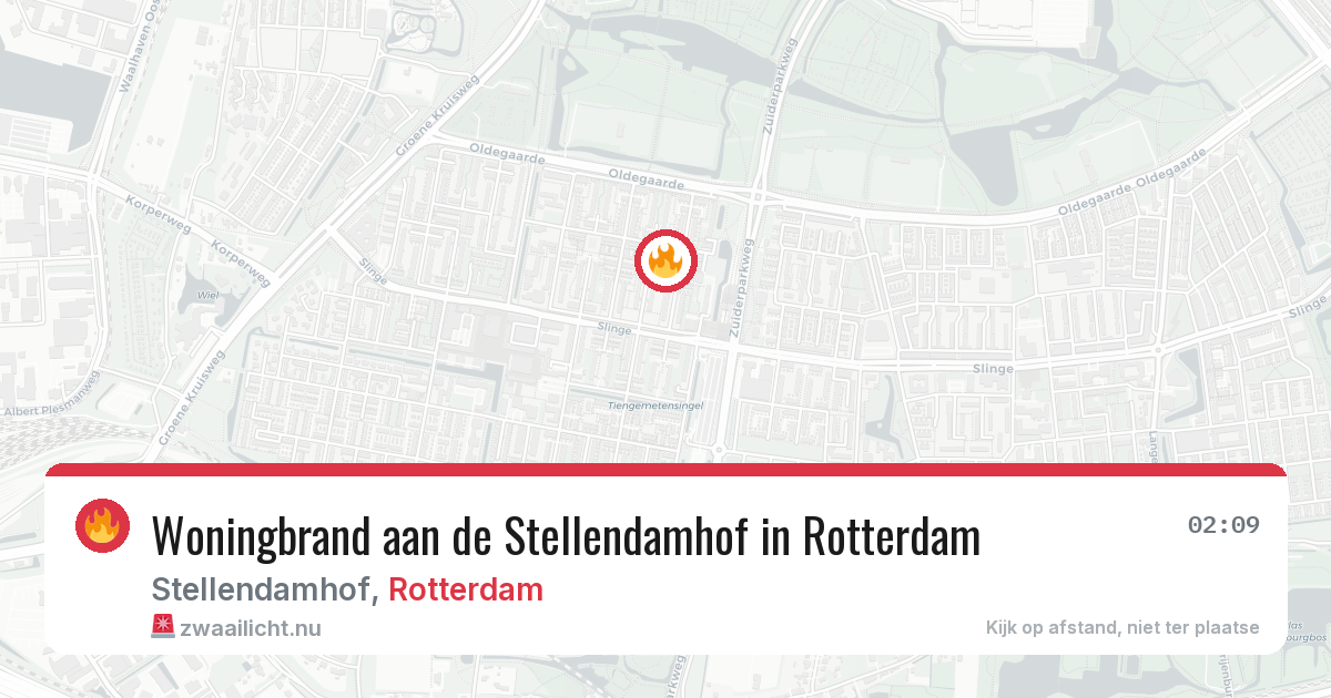 Woningbrand aan de Stellendamhof in Rotterdam — 22 apr 2026