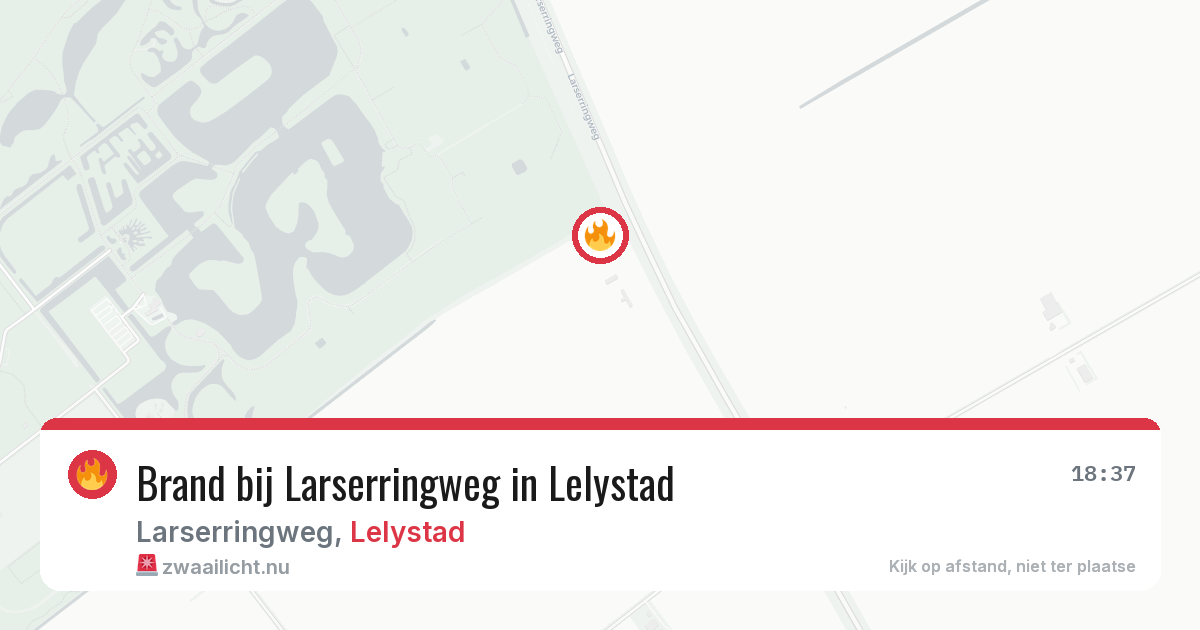 Brand bij Larserringweg in Lelystad — 13 jul 2026
