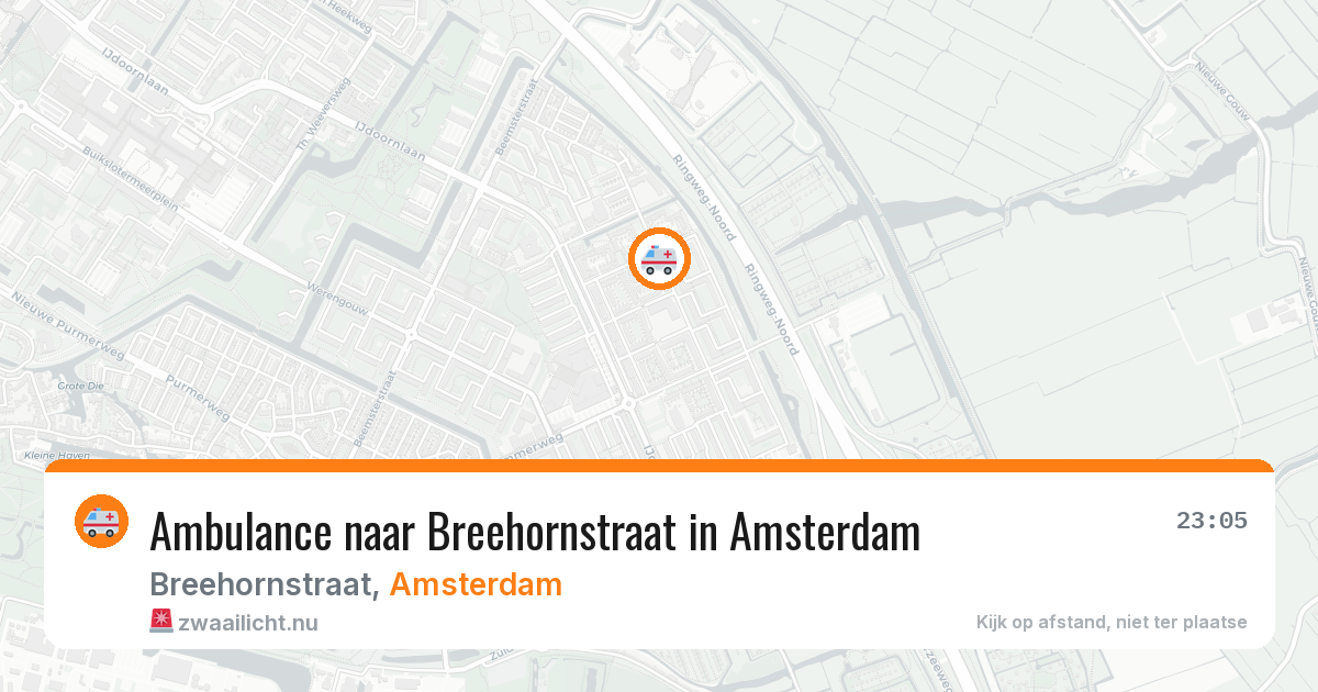 Ambulance naar Breehornstraat in Amsterdam — 10 jul 2026