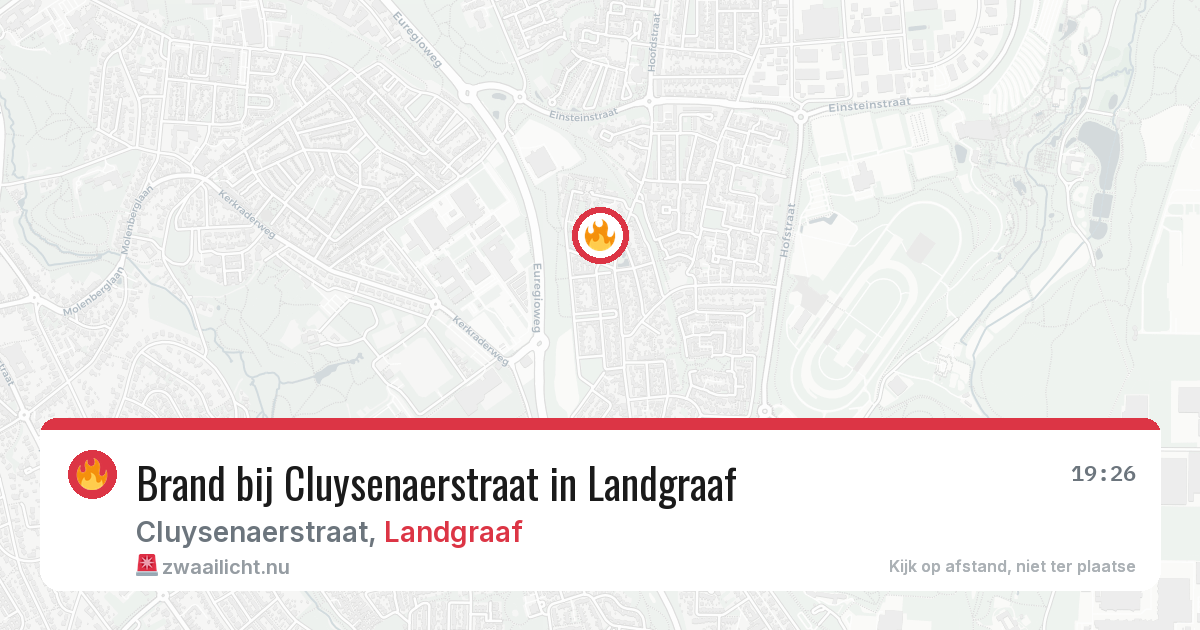 Brand bij Cluysenaerstraat in Landgraaf — 14 mrt 2026