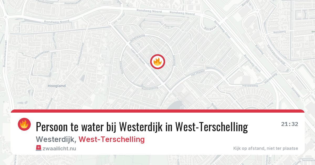 Persoon te water bij Westerdijk in West-Terschelling — 1 jul 2026
