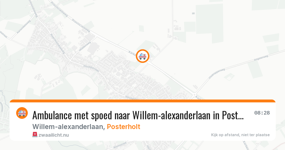 Ambulance met spoed naar Willem-alexanderlaan in Posterholt — 17 apr 2026