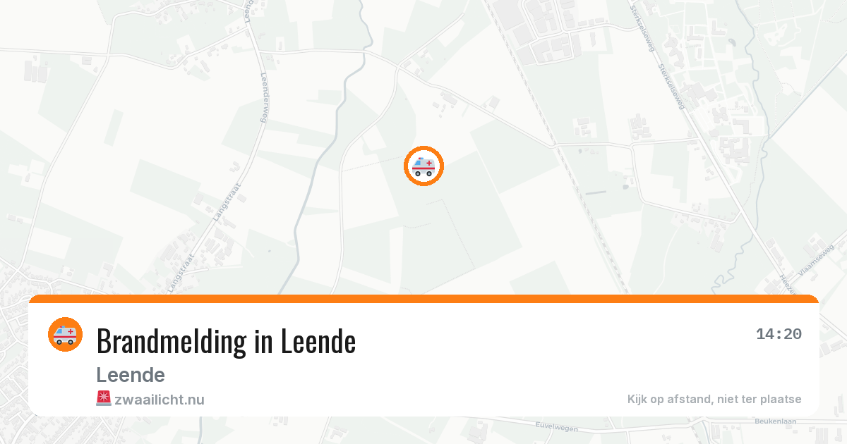 Brandmelding in Leende — 9 jun 2026