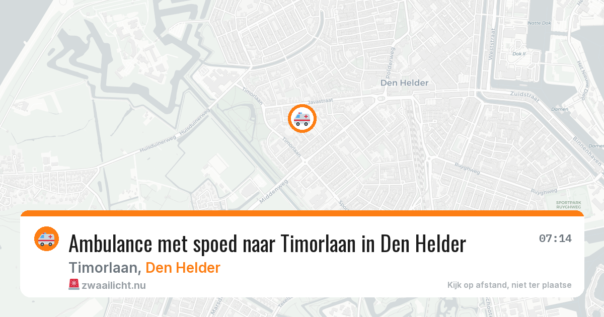 Ambulance met spoed naar Timorlaan in Den Helder — 23 jul 2026