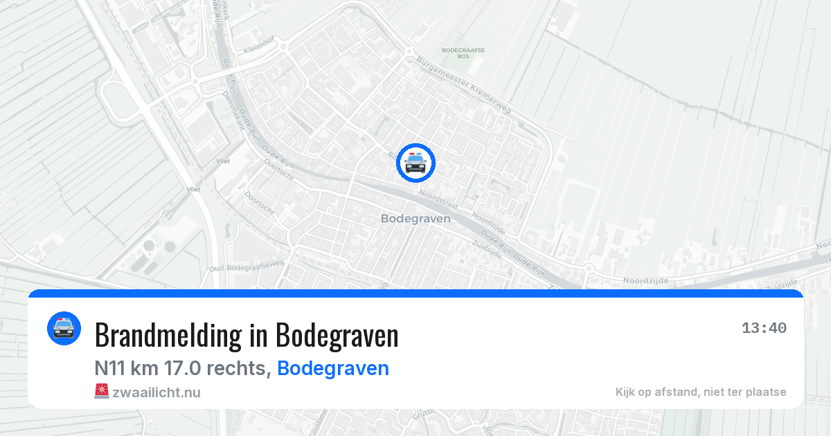 Brandmelding in Bodegraven — 9 mei 2026