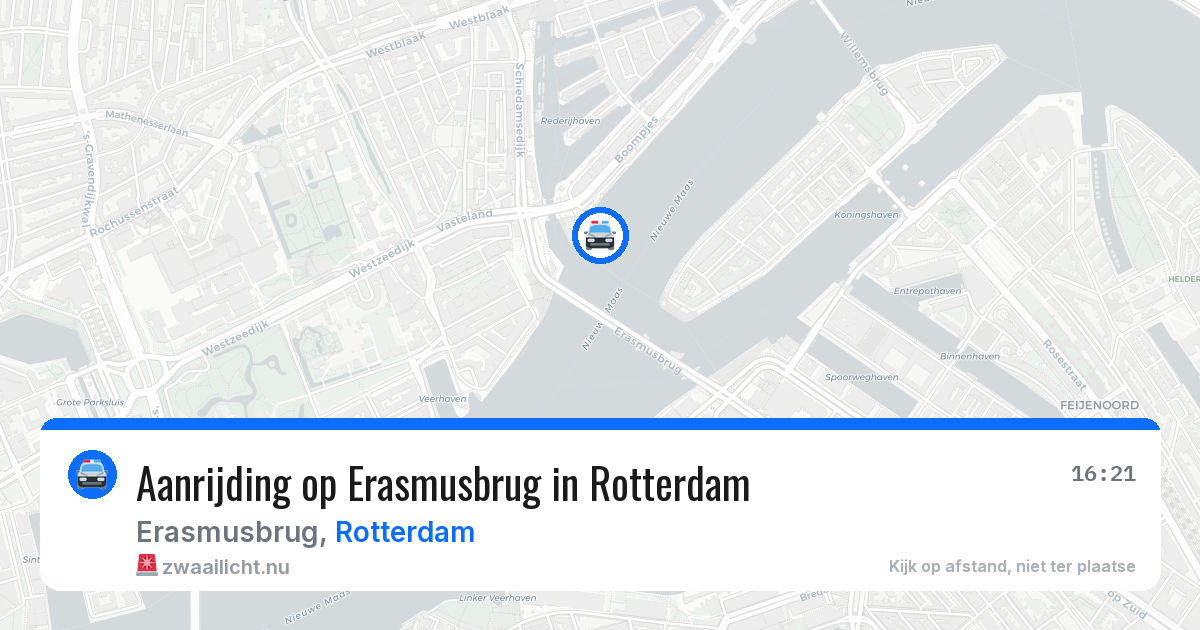Aanrijding op Erasmusbrug in Rotterdam — 24 mei 2026