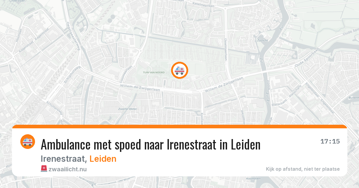 Ambulance met spoed naar Irenestraat in Leiden — 28 apr 2026