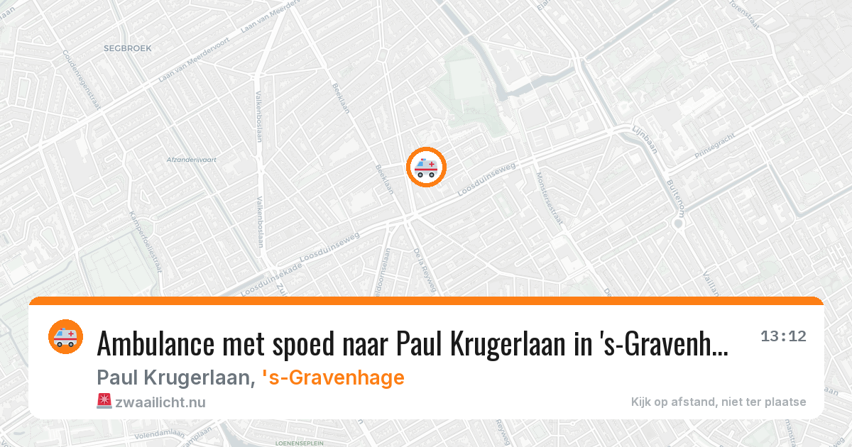 Ambulance met spoed naar Paul Krugerlaan in 's-Gravenhage — 6 mei 2026