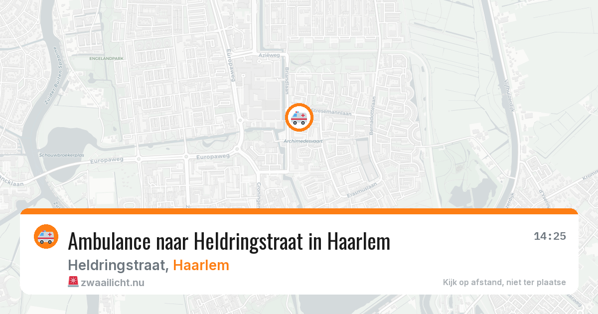 Ambulance naar Heldringstraat in Haarlem — 25 mei 2026