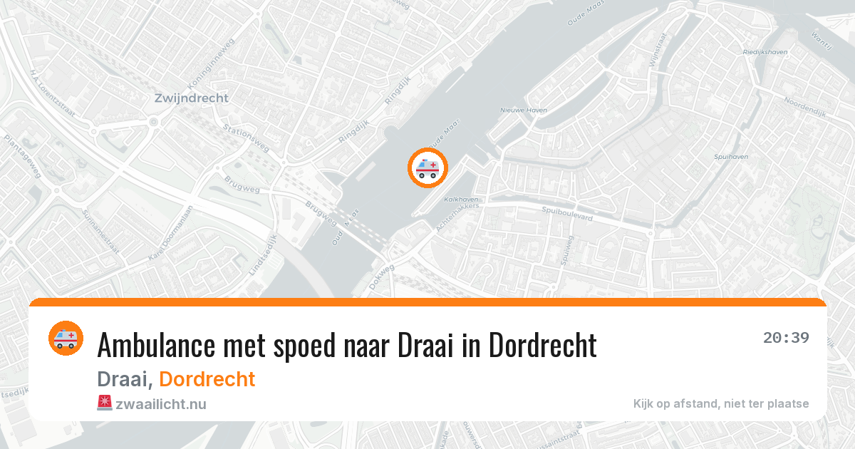 Ambulance met spoed naar Draai in Dordrecht — 14 mrt 2026