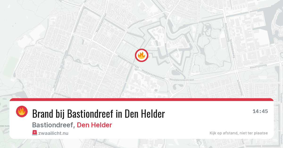 Brand bij Bastiondreef in Den Helder — 4 jun 2026