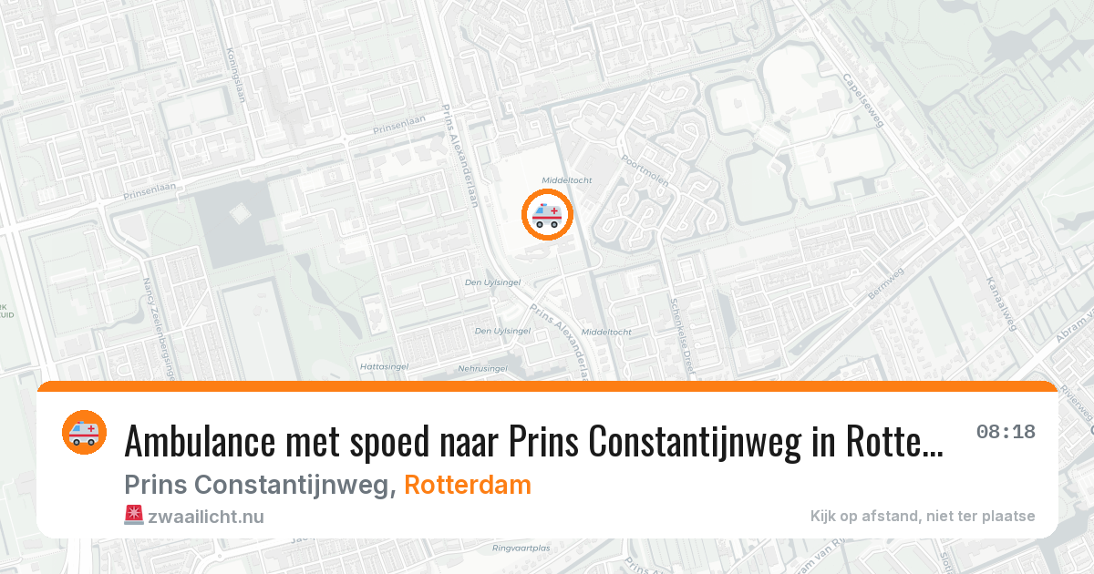 Ambulance met spoed naar Prins Constantijnweg in Rotterdam — 20 mrt 2026