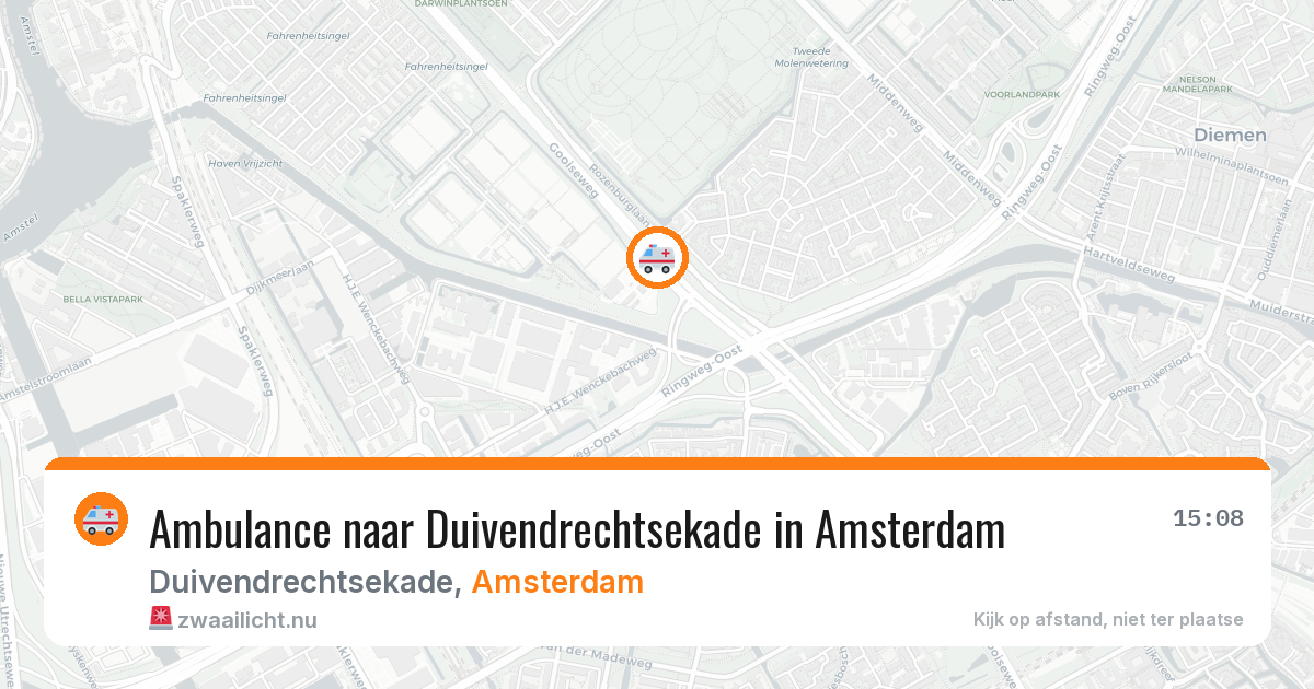 Ambulance naar Duivendrechtsekade in Amsterdam — 12 jul 2026