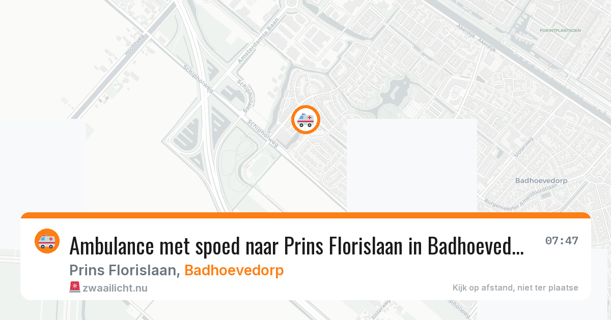 Ambulance met spoed naar Prins Florislaan in Badhoevedorp — 22 jan 2026