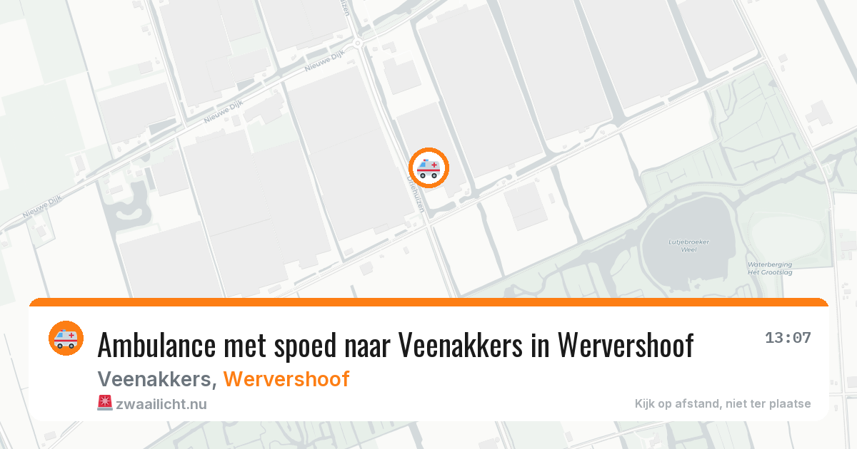 Ambulance met spoed naar Veenakkers in Wervershoof — 25 jun 2026