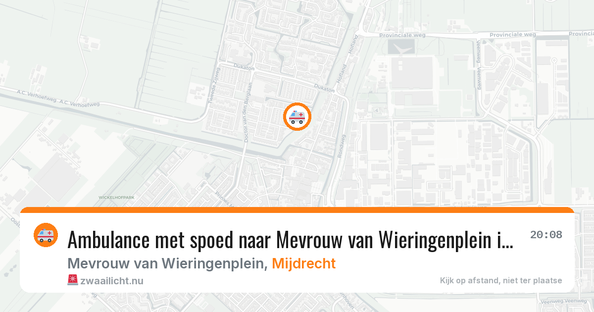 Ambulance met spoed naar Mevrouw van Wieringenplein in Mijdrecht — 22 feb 2026