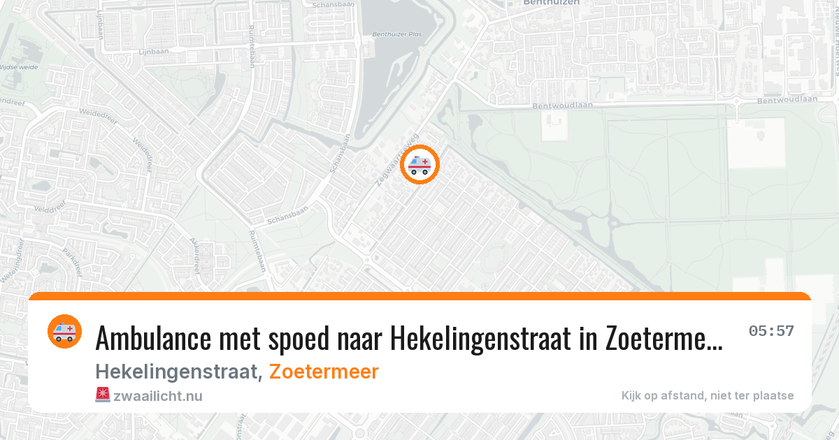Ambulance met spoed naar Hekelingenstraat in Zoetermeer — 24 jan 2026