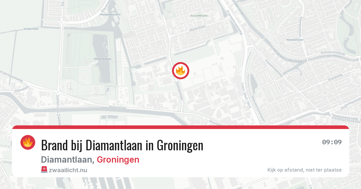 Brand bij Diamantlaan in Groningen — 7 apr 2026
