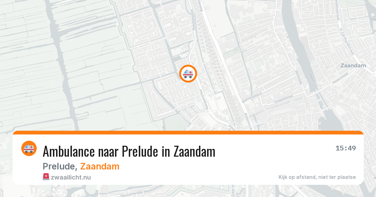 Ambulance naar Prelude in Zaandam — 6 mei 2026
