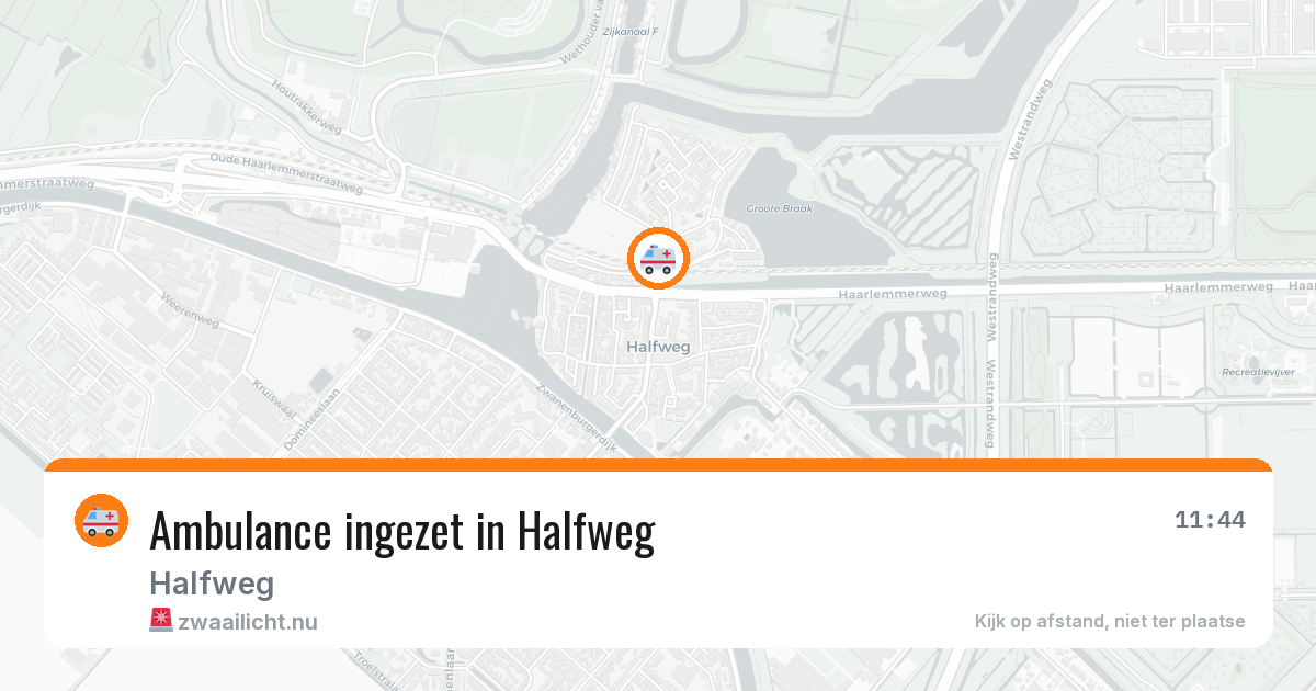 Ambulance ingezet in Halfweg — 25 mrt 2026