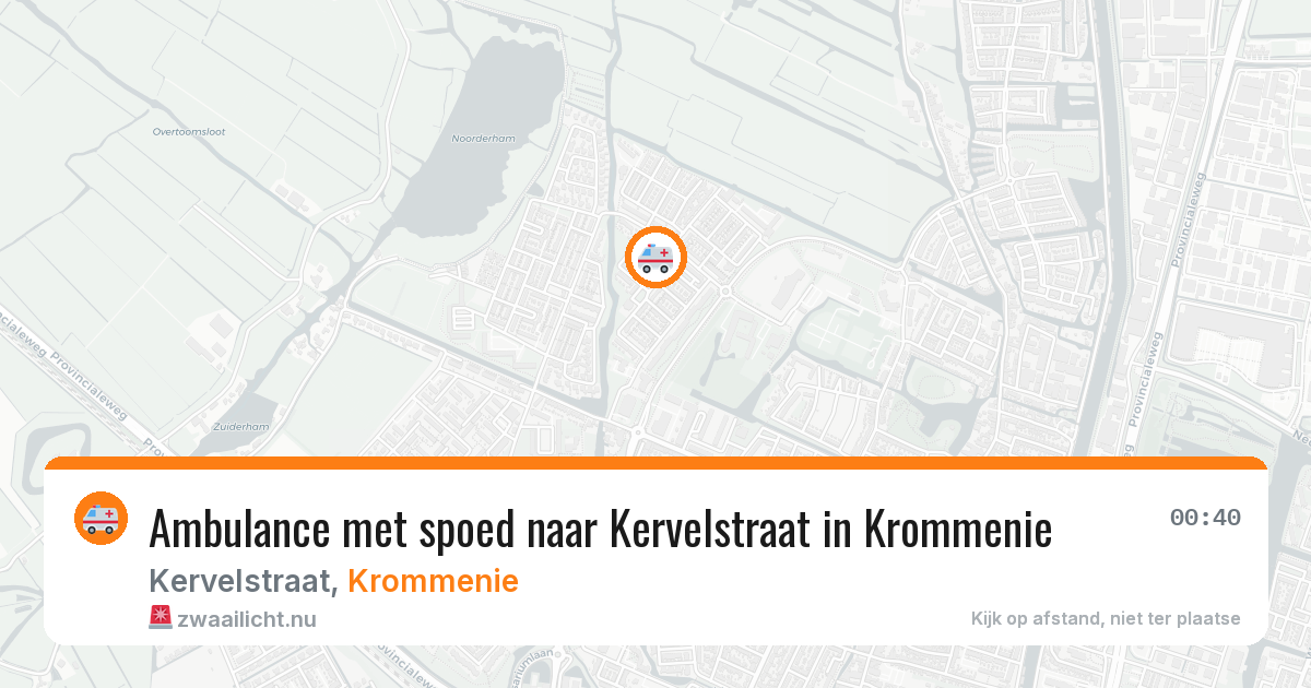 Ambulance met spoed naar Kervelstraat in Krommenie — 10 jul 2026