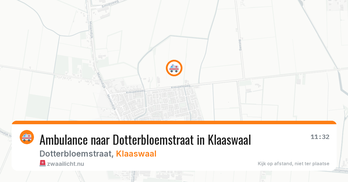 Ambulance naar Dotterbloemstraat in Klaaswaal — 22 mei 2026