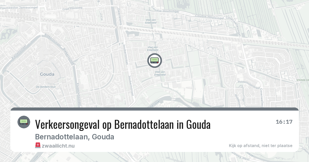 Verkeersongeval op Bernadottelaan in Gouda — 5 mrt 2026