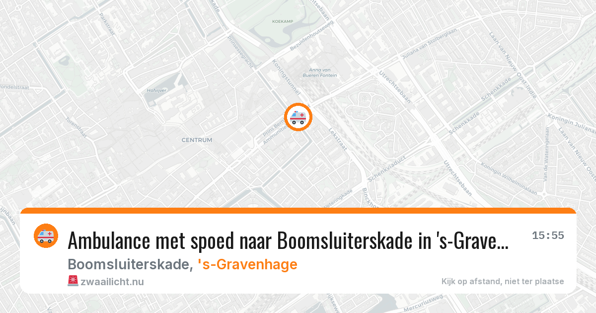 Ambulance met spoed naar Boomsluiterskade in 's-Gravenhage — 10 apr 2026