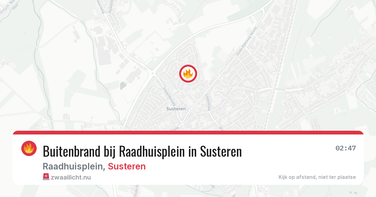 Buitenbrand bij Raadhuisplein in Susteren — 18 jul 2026