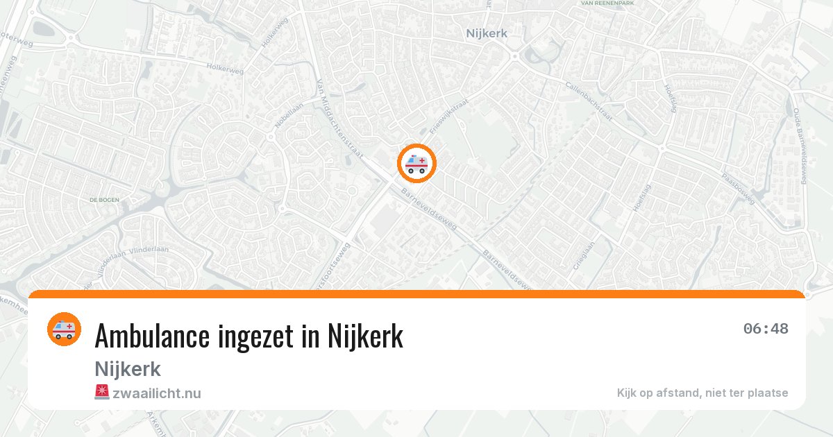 Ambulance ingezet in Nijkerk — 14 jul 2026