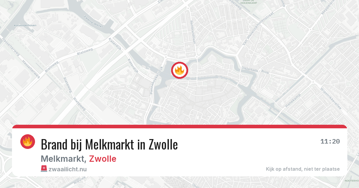 Brand bij Melkmarkt in Zwolle — 21 mei 2026