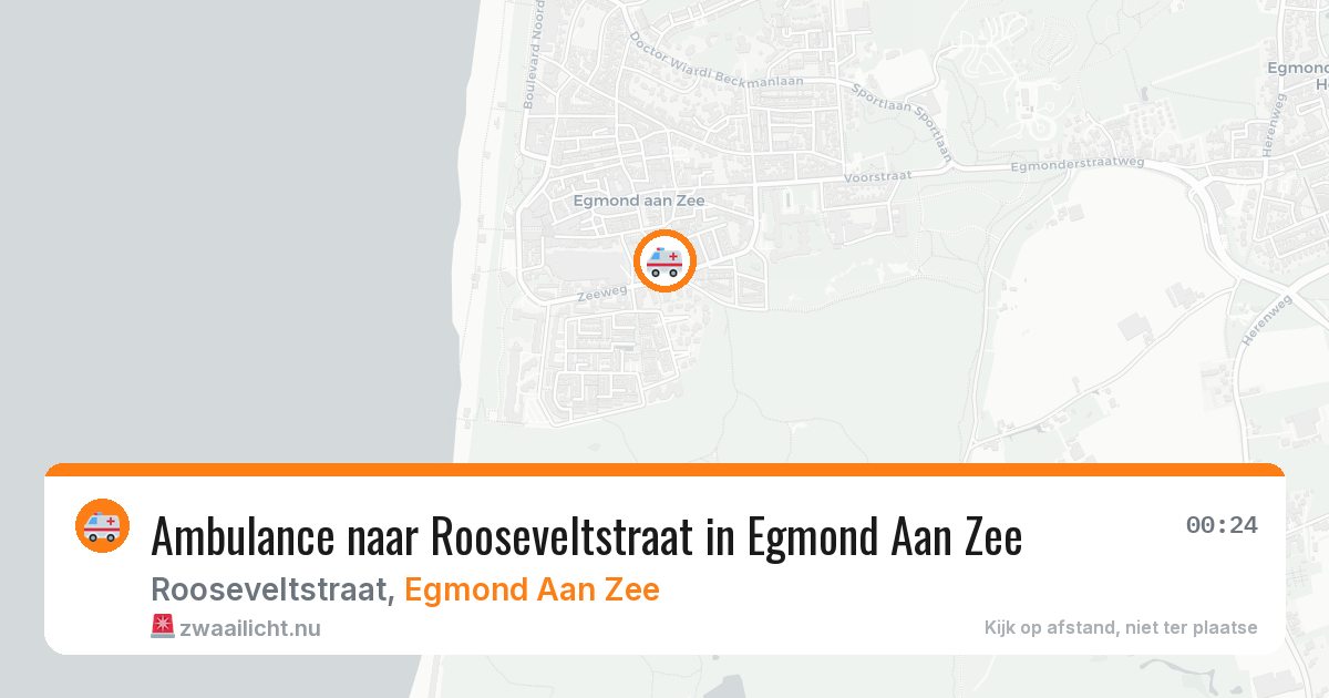 Ambulance naar Rooseveltstraat in Egmond Aan Zee — 8 jul 2026