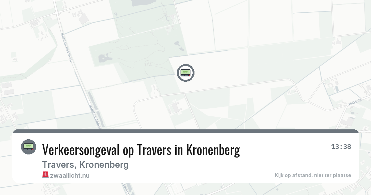 Verkeersongeval op Travers in Kronenberg — 23 mei 2026
