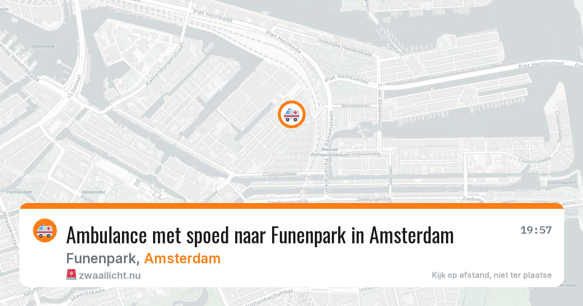 Ambulance met spoed naar Funenpark in Amsterdam — 22 mrt 2026