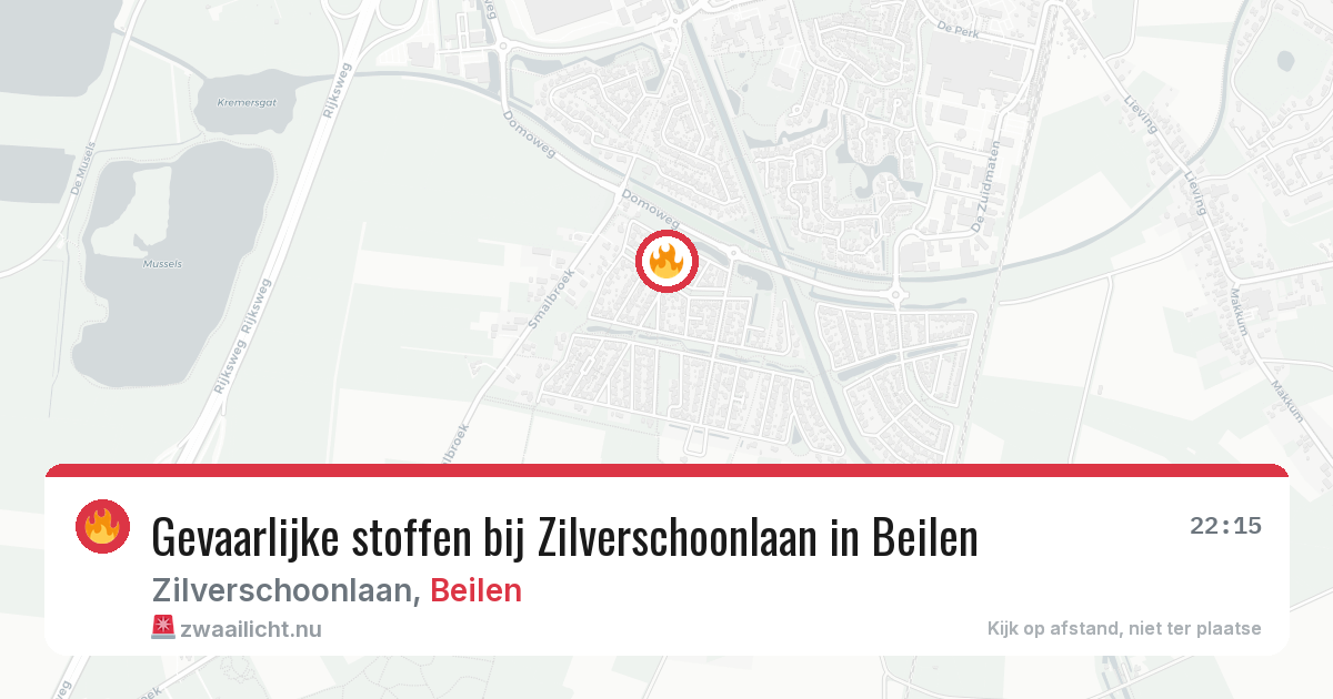 Gevaarlijke stoffen bij Zilverschoonlaan in Beilen — 22 mrt 2026