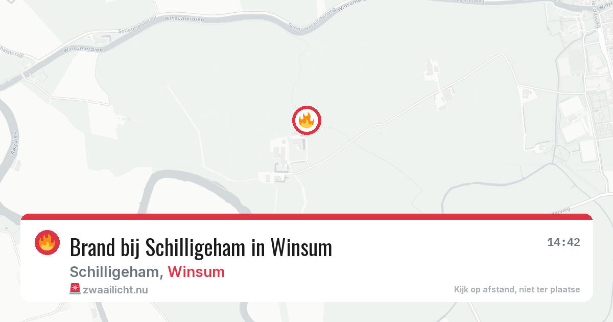 Brand bij Schilligeham in Winsum — 12 jul 2026