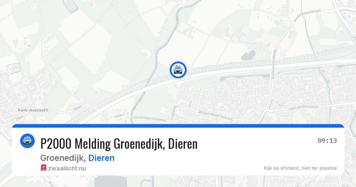 P2000 Melding Groenedijk, Dieren — 27 jul 2026
