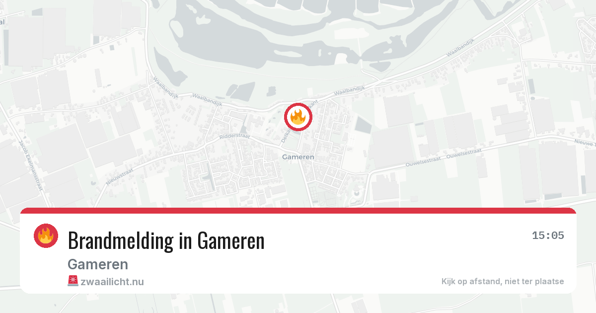 Brandmelding in Gameren — 25 jul 2026