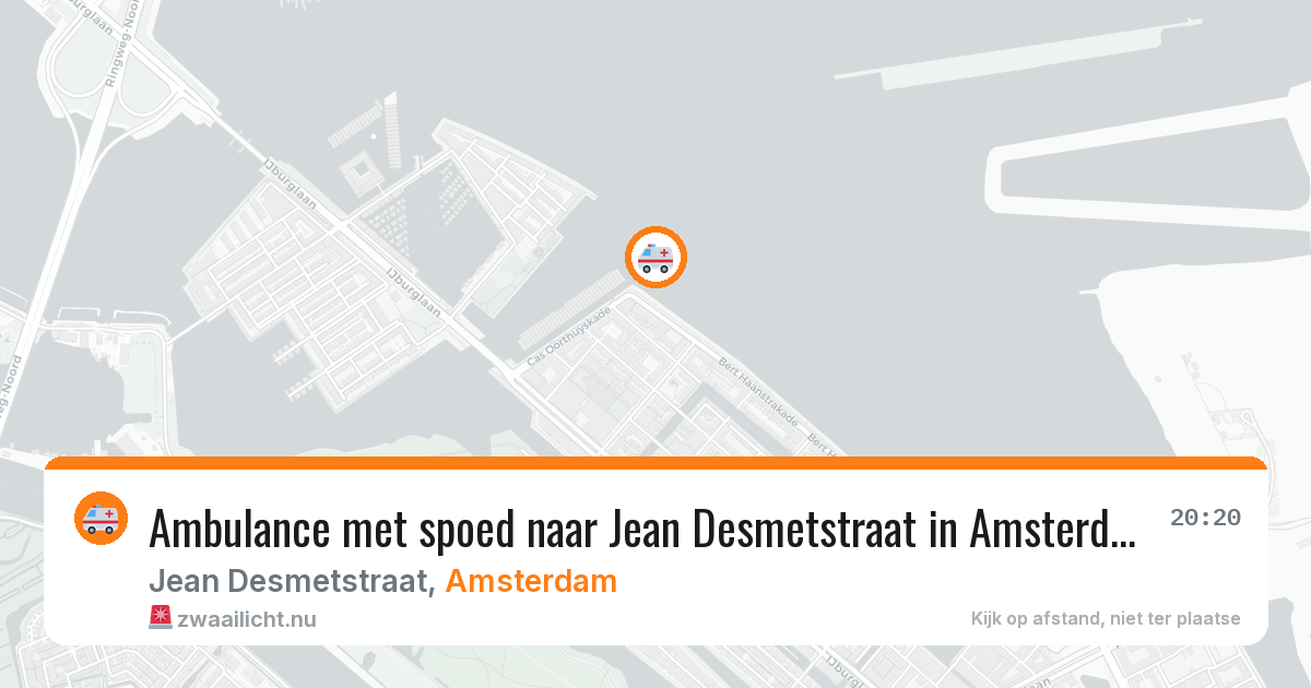 Ambulance met spoed naar Jean Desmetstraat in Amsterdam — 22 jul 2026