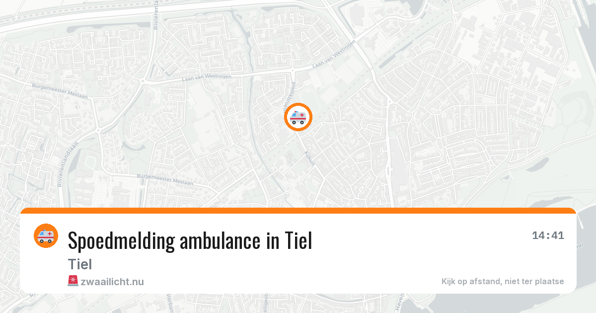 Spoedmelding ambulance in Tiel — 9 apr 2026